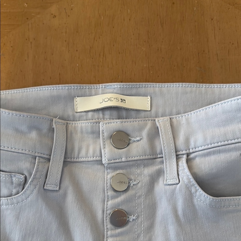 Joe's Jeans High Rise Light Grey/Blue Denim Unique! Size 27